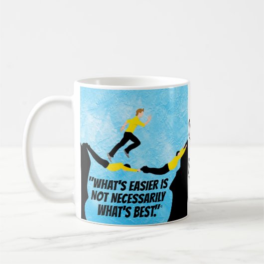 "Einfacher gegen Beste" Kaffeetasse (Links)