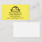 Einfacher Gelber Taxi-Service Visitenkarte (Vorne/Hinten)