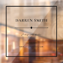 Einfacher Geschäfts-Büro-Namen-Rahmen-Fensteraufkl