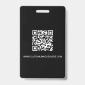 Einfacher Geschäftslogo-QR-Code Mitarbeiterfoto sc Ausweis (Rückseite)
