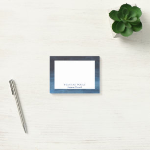 Einfacher Geschäftsname Navy Blau Modern Post-it Klebezettel
