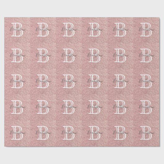 Einfacher Glitter-Name  Geschenkpapier (Flach)