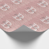 Einfacher Glitter-Name  Geschenkpapier (Ecke)