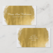 Einfacher Goldfarben-Blick bilden Künstler Visitenkarte (Vorne/Hinten)