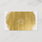 Einfacher Goldfarben-Blick bilden Künstler Visitenkarte (Rückseite)