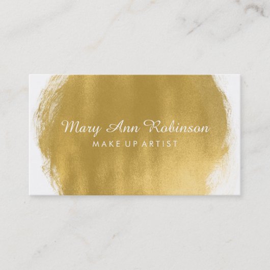 Einfacher Goldfarben-Blick bilden Künstler Visitenkarte (Vorderseite)
