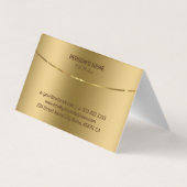 Einfacher Goldhintergrund Visitenkarten (Rückseite)