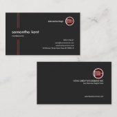 Einfacher grauer Piercing roter Zwischenlagen Visitenkarte (Vorne/Hinten)