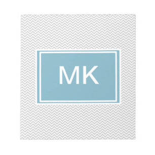 Einfacher grauer Zickzack Notizblock