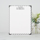 Einfacher Grenzgewohnheits-Briefkopf Briefbogen (Stehend Vorderseite)