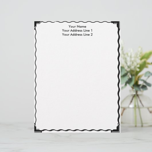 Einfacher Grenzgewohnheits-Briefkopf Briefbogen (Stehend Vorderseite)