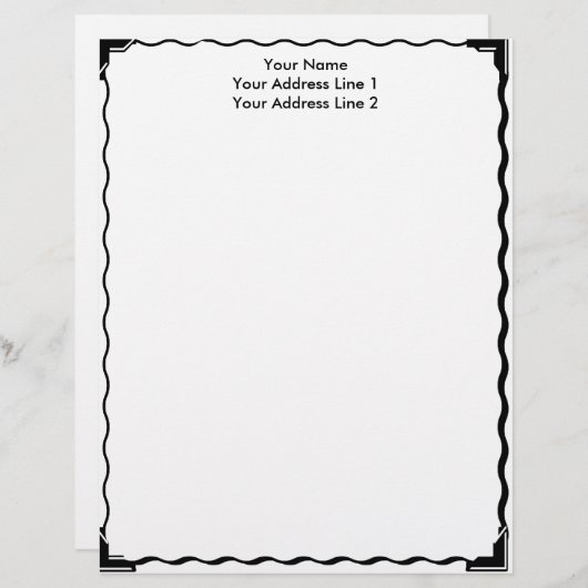 Einfacher Grenzgewohnheits-Briefkopf Briefbogen (Vorne/Hinten)