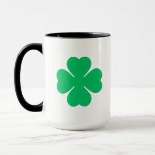 Einfacher großer Klee für Glück Tasse