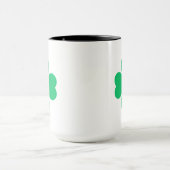 Einfacher großer Klee für Glück Tasse (Zentrum)