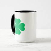 Einfacher großer Klee für Glück Tasse (Vorderseite Links)