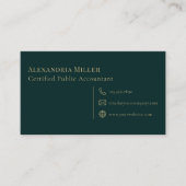Einfacher grüner Buchhalter CPA Visitenkarte (Vorderseite)