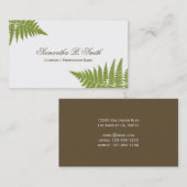 Einfacher grüner Farn-eleganter Waldentwurf Visitenkarte (Vorne/Hinten)