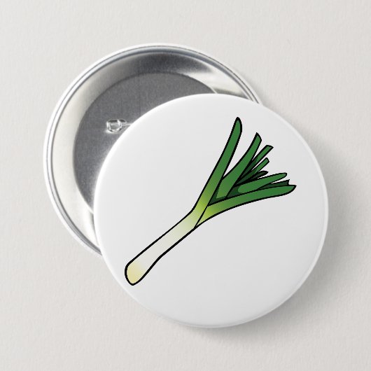 Einfacher grüner Lauch-Gemüse Button (Vorne & Hinten)