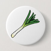 Einfacher grüner Lauch-Gemüse Button (Vorderseite)
