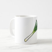 Einfacher Grüner Lauch Gemüse Kaffeetasse (Vorderseite Links)