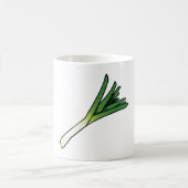 Einfacher Grüner Lauch Gemüse Kaffeetasse (Mittel)