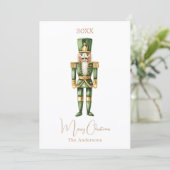 Einfacher grüner Nussknacker-Soldat Weihnachten (Stehend Vorderseite)