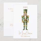Einfacher grüner Nussknacker-Soldat Weihnachten (Vorne/Hinten)