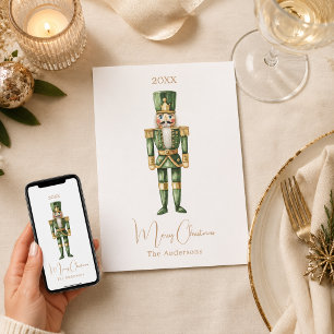 Einfacher grüner Nussknacker-Soldat Weihnachten