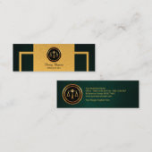 Einfacher grüner Schmutz-vertikaler Mini Visitenkarte (Vorne/Hinten)