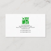 Einfacher grüner visitenkarte (Rückseite)