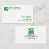 Einfacher grüner visitenkarte (Vorne/Hinten)