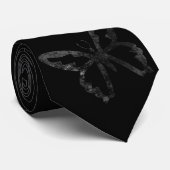 Einfacher Grungy schwarzer Schmetterling Krawatte (Gerollt)