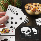 Einfacher Halloween Skull Spookname Spielkarten (In Situ)