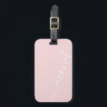 Einfacher handgeschriebener Skriptname Pink Custom Gepäckanhänger<br><div class="desc">Einfacher handgeschriebener Skriptname Pink Custom Luggage Tag</div>