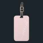 Einfacher handgeschriebener Skriptname Pink Custom Gepäckanhänger<br><div class="desc">Einfacher handgeschriebener Skriptname Pink Custom Luggage Tag</div>