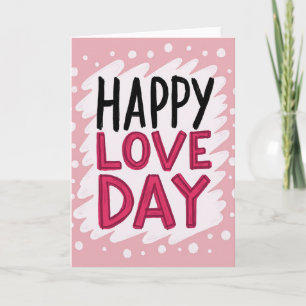 Einfacher Happy Love Day Dot Card Karte