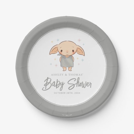 Einfacher Harry Potter - Dobby Baby Shower Pappteller (Vorderseite)