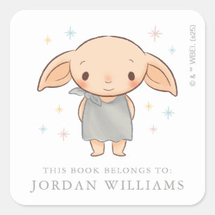 Einfacher Harry Potter - Dobby Baby Shower Quadratischer Aufkleber