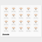 Einfacher Harry Potter - Dobby Baby Shower Quadratischer Aufkleber (Blatt)