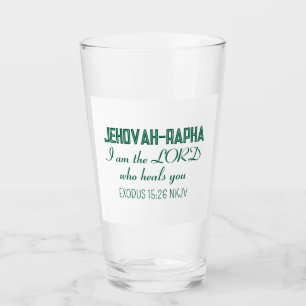 Einfacher Heilungsglaube Gottes Name Weiß Minimali Glas