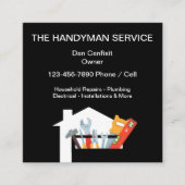 Einfacher Heimwerker-Service Quadratische Visitenkarte (Vorderseite)