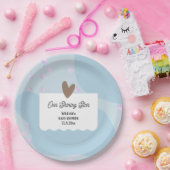 Einfacher hellblauer Shining Star | Babydusche Pappteller (Party)