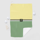 Einfacher hellgelber und sparagischer grüner Ton Golfhandtuch (Insitu)