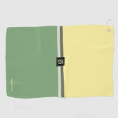Einfacher hellgelber und sparagischer grüner Ton Golfhandtuch (Horizontal)