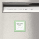 Einfacher, hellgrüner Gender-Neutral-Baby-Dusche Magnet (In Situ (Geschirrspüler))