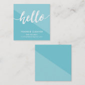 EINFACHER HELLO SCRIPT handgezeichneter Typ Mod ge Quadratische Visitenkarte (Vorne/Hinten)