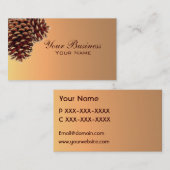 Einfacher Herbst farbige Visitenkarte (Vorne/Hinten)