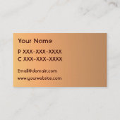 Einfacher Herbst farbige Visitenkarte (Rückseite)