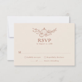 Einfacher Herbst RSVP Karte