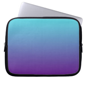 Einfacher Hintergrundverlauf Türkis Blau Lila Laptopschutzhülle